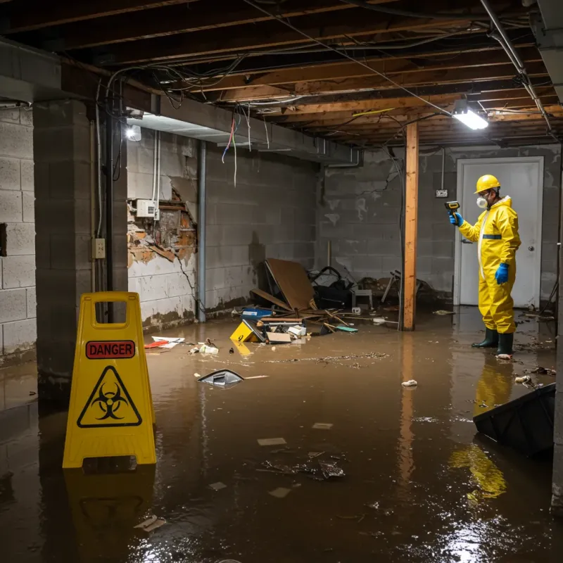 Flooded Basement Electrical Hazard in Duquesne, MO Property
