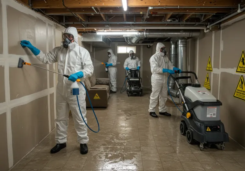Basement Moisture Removal and Structural Drying process in Duquesne, MO